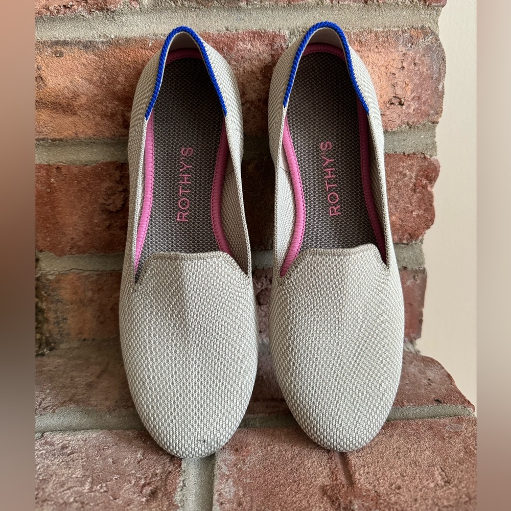 Linen Double Stitch Rothy’s Loafer Size 6